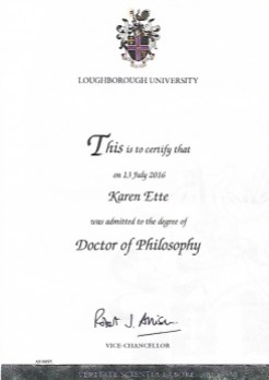 PhD Certificate